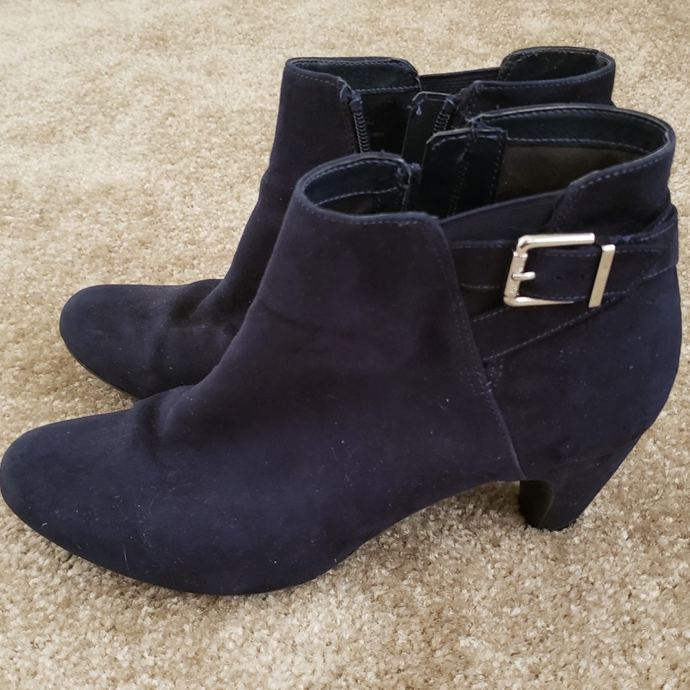 Blue Suede Booties size 10